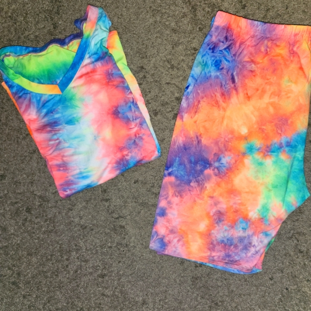 Vibrant Tie-Dye Two-Piece Set